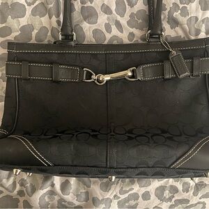 Coach Black Signature Shoulder Bag